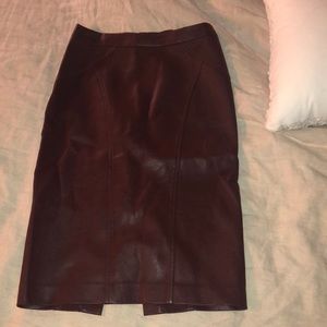 BCBG Max Leather Skirt